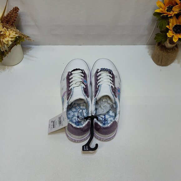 Disney Stitch Low Top Sneakers Womens 11 Lace-Up Glitter Accents Charm Keychain - Picture 7 of 9